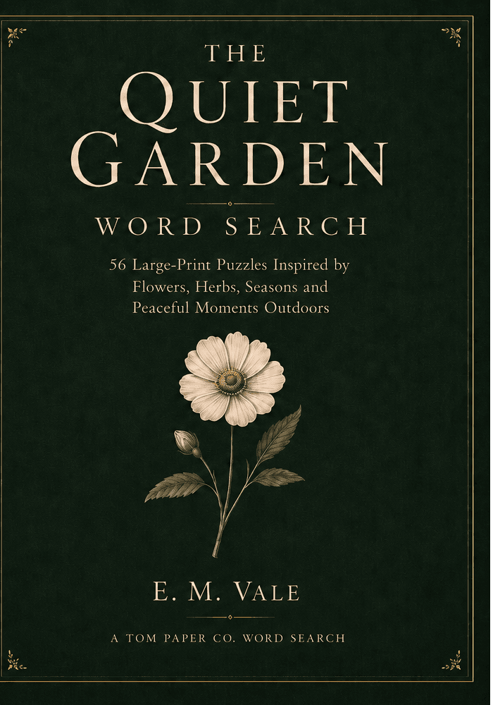 Front cover of The Quiet Garden Word Search by E. M. Vale